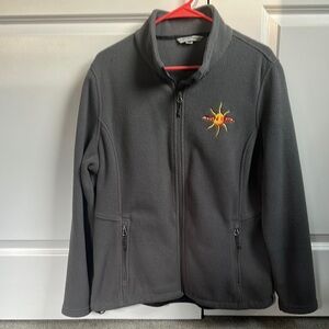 Port Authority Gray Fleece Jacket Full-Zip Casual Outdoor